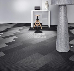 Forbo Flotex Box Cross planks 133011 Anthracite фото 3 | FLOORDEALER